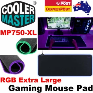 Cooler Master MP750-XL Extra Large 94x38cm RGB Soft Gaming Mouse Pad Mat - Picture 1 of 13