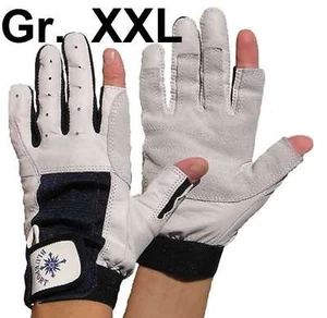 Ziegenleder Handschuhe XXL (11) mit Finger Rigginghandschuhe Roadiehandschuhe - Picture 1 of 11