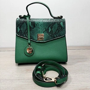Dune London grün Faux Schlangenleder Crossbody Schultertasche Handtasche abnehmbarer Riemen - Bild 1 von 14
