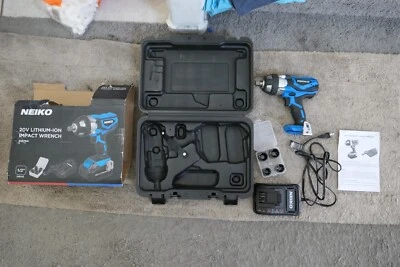 Kit de llaves de impacto eléctricas inalámbricas de alto par Neiko 10878A 1/2 pulgadas de accionamiento Foto 1 de 2