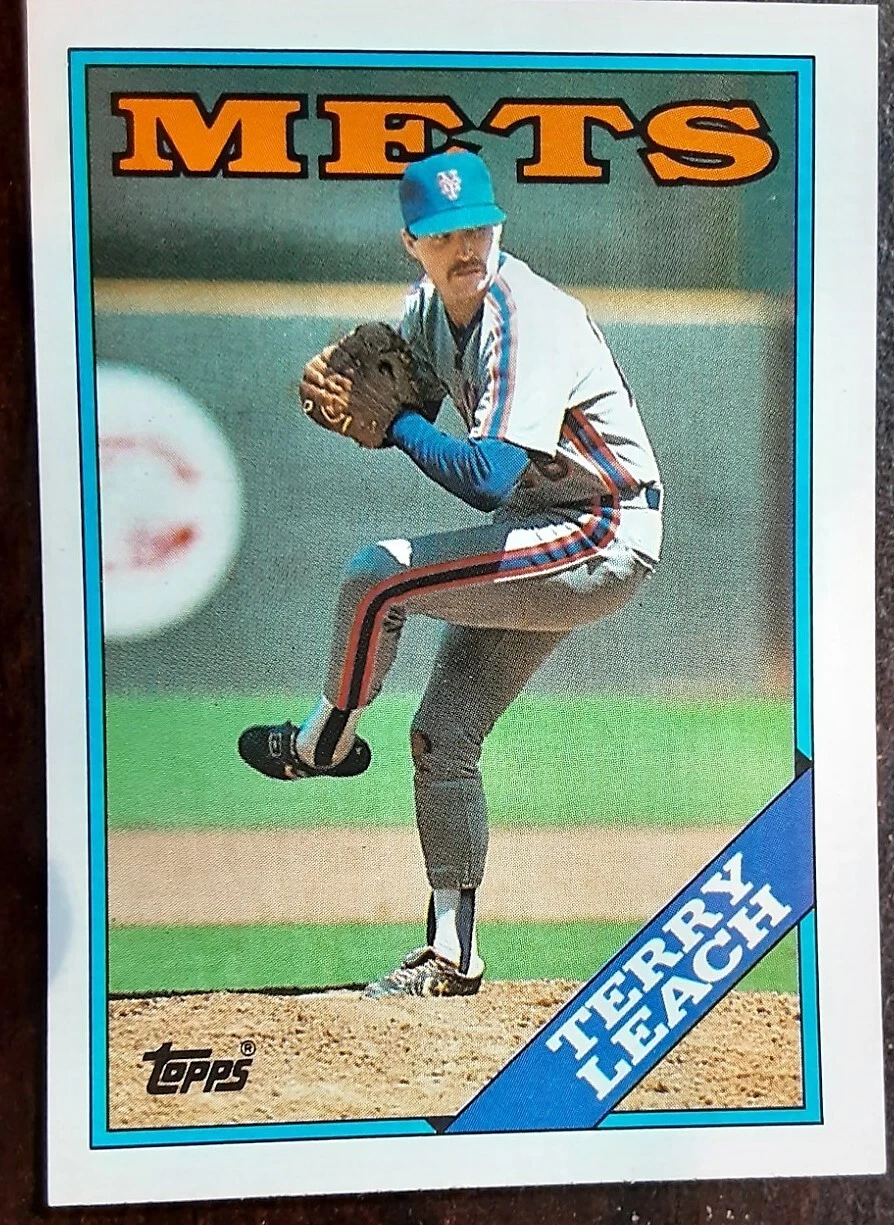 1988 Topps  #457   Terry  LEACH    Pitcher    New York Mets  FREE shipping