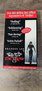 The Crow VHS Brandon Lee DEMO Preview Screening Tape Miramax PreOwned - Imagen 1 de 6