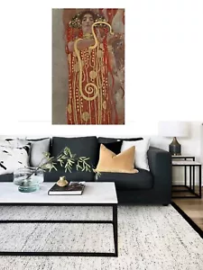 Framed Vintage Canvas Print - Art Painting - Gustav Klimt medicine (32" x 16" ) - Picture 1 of 4