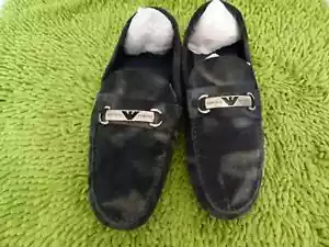 /Authentische Emporio Armani Herren Mokassins Halbschuhe blau Größe 41 - Bild 1 von 12