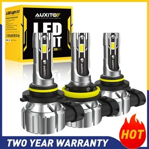 AUXITO 2X H8 H9 H11 9005 9006 LED Headlight Globes Bulbs Kit H/Low Beam White - Picture 1 of 32