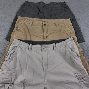 LOT OF 3 Roebuck x Arizona Jean Shorts Mens 40 Cargo 10" Baggy Hiking Outdoor - Picture 1 of 16