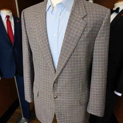 Blazer Corneliani 46r Slim Fit 56 Itália lona completa microcheck - Imagem 1 de 4