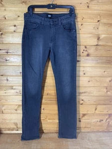 Paige Lennox Skinny Jeans Mens 30 Black Denim Stretch Dark Wash Pockets Slim Fit - Picture 1 of 15