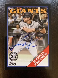 2023 Topps 1988 Ford Proctor /199 RC Black On Card Autograph Auto Giants Card - Picture 1 of 2