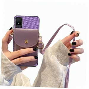 for TCL K11 T432W Case with Card Holder Women/Girly, TCL K11 Wallet Case Purple - Picture 1 of 8