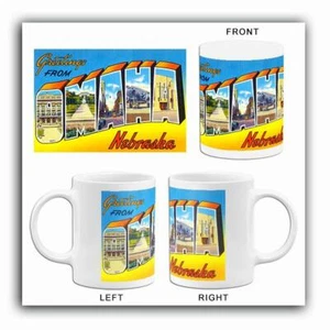 Greetings From Omaha, Nebraska - 1930's - Postcard Mug - Picture 1 of 3