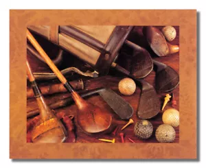 Golf Holz Schläger Eisen Bälle Tasche Memorabilia Foto Wand Bild 8x10 Kunstdruck - Bild 1 von 1