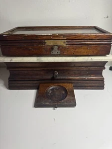 Vintage Apothecary Pharmacy Lab Balance Scale Henry Troemner Marble Glass Top - Picture 1 of 11