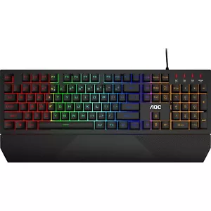 AOC GK200 Semi- echanical Gaming Keyboard, Rainbow Lighting, US Int. layout - Picture 1 of 4