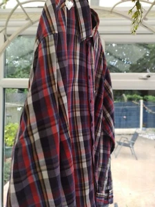 used 2xlLLorenzo Calvino Mens check shirt good cond. p t p 27 inch L 30.5 inch - Picture 1 of 7