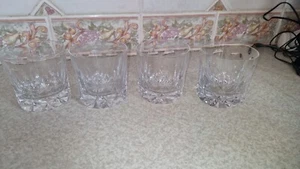 SET OF 4 STUART CRYSTAL QUALITY WHISKY TUMBLERS / WHITE STAR PATTERN VGC 3 1/2" - Picture 1 of 10