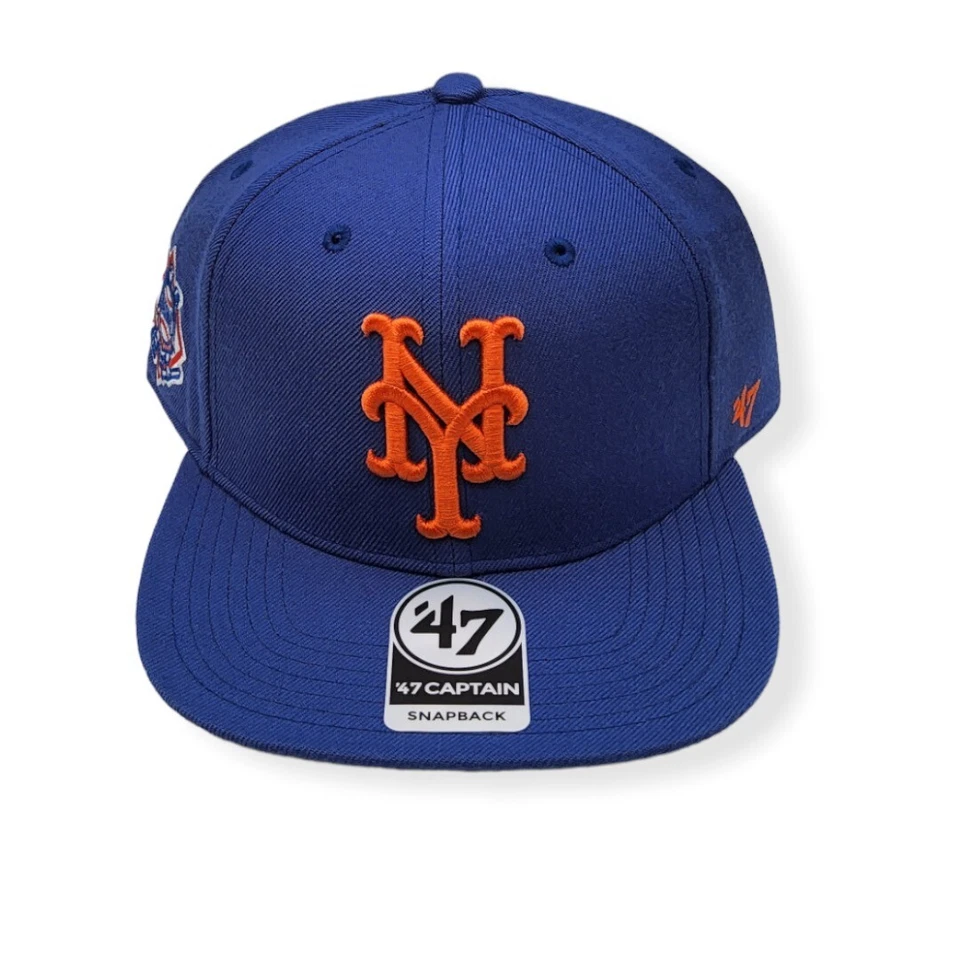 '47 New York Mets Captain Sure Shot Royal Blue Adjustable Snapback Hat Cap