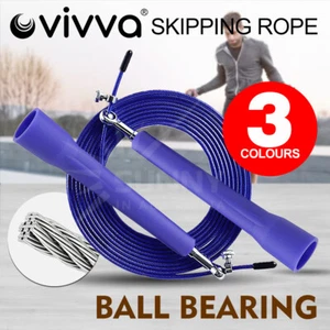 Boxing Skipping Rope Weighted Jump Dual Bearing Cardio Speed Crossfit Exercise - Picture 1 of 12