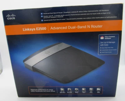 Linksys E2500 Router n600 Dualband WLAN Router - 2.4ghz & 5ghz, 300 Mbps - Bild 1 von 4