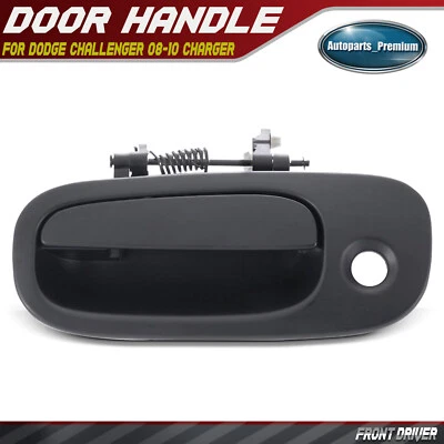 Manija de puerta exterior negra para conductor delantero con cerradura para Dodge Challenger Charger Foto 1 de 4