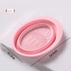Folding Makeup Brush Sponge Powder Puff Cleaning Bowl Silicone Cleaning Pad Tool