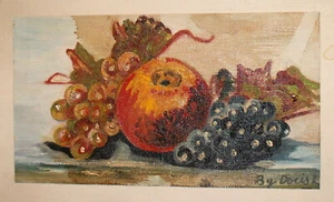 VINTAGE IMPRESSIONIST OIL PAINTING STILL LIFE WITH FRUITS SIGNED - Imagen 1 de 11