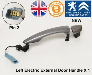 Peugeot 308 Expert External Electronic Door Handle Keyless Front Rear Right Grey - Picture 1 of 11