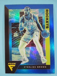 2020-21 Panini Flux BLUE PRIZM Sterling Brown Houston Rockets #66 - Foto 1 di 2