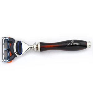 Cartridge Razor With Luxury Brownish Handle Men Shaving Hair Removal Razor Blade - Picture 1 of 2