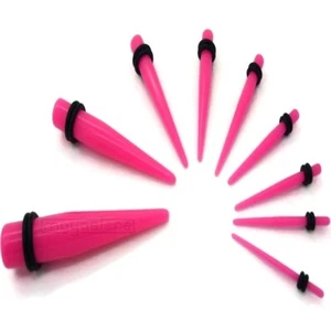 PINK DEHNSTIFT SET EXPANDER DEHNER DEHNSTAB TAPER OHR PLUG TUNNEL PIERCING ROSA - Bild 1 von 1