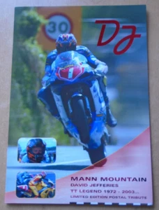 Isle of Man - 2003 David Jefferies TT Legend Mann Mountain collectors pack MNH. - Picture 1 of 2