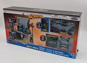 New Marvel Spiderman Daily Bugle Playset Nano Scene 10 Diecast Figure Box Set - Picture 1 of 10