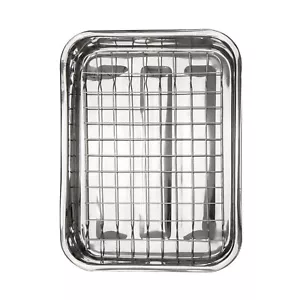 Bandejas de tostado de acero inoxidable de alta resistencia estante extraíble manijas resistentes LUSTRO - Imagen 1 de 20