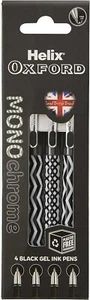 Schwarze Tinte Stifte x4 ( Helix Oxford Monochrom Gel ) - Bild 1 von 6