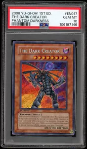YuGiOh PSA 10 GEM MINT The Dark Creator 1st Edition PTDN-EN017 Secret Rare 2008 - Picture 1 of 2