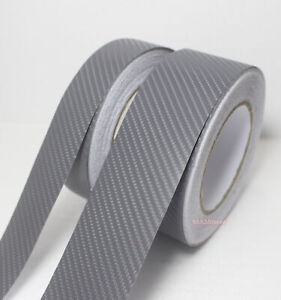 Decorative Strip 4D Texture Carbon Fiber Vinyl Tape Car House Wrap Sticker Grey