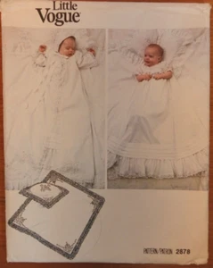 Vogue 2878 Sewing pattern Babies Dress Slip Coat Bonnet Blanket Pillow - Picture 1 of 13