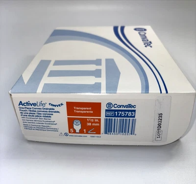 5 ConvaTec 175783 ActiveLife® Convex One-piece Drainable Pouch Exp 04/2026 - Image 1 of 4