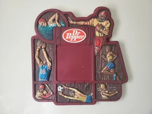 Vtg 1980s Dr Pepper 18" Plastic Molded Menu Sign Sports Football  - Picture 1 of 11