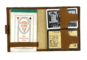 Bridge Card Set Contract Score Pad 2 Decks Philadelphia PA Vintage J.C. Blair Co - Picture 1 of 13