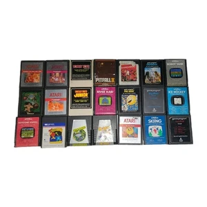 VTG Atari Game Lot Swordquest River Raid Donkey Kong Jr Keystone Caper Pitfall 2 - Picture 1 of 20