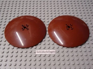 2x Lego 10x10 Inverted Dish Reddish Brown 50990a Hollow Studs Star Wars 7662 MTT - Picture 1 of 2