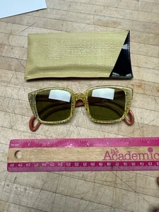 Vintage (60er Jahre?)Sonnenbrille Acryl Unikat Korbgeflecht Neu aus altem Lagerbestand - Bild 1 von 6