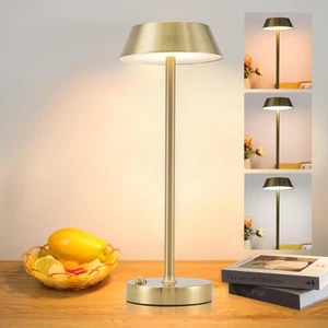 Cordless Table Lamp, 3 Colors Stepless Dimming,5000mAh Battery Operated Touch... - Picture 1 of 7