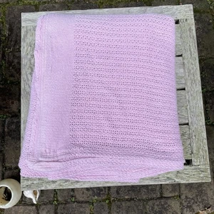 Vintage Decke Twin 74x98 leicht rosa Waffelmuster Thermo Baumwolle USA - Bild 1 von 11