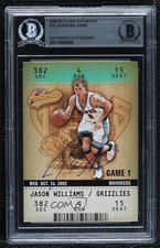 2002-03 Fleer Authentix Jason Williams #14 BAS Certified BGS Encased Auto