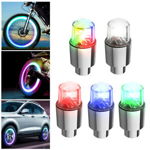 4 Pcs LED Head Wheel Warning For Motor Car Bicycle Bike Tire Valve Lights Air
