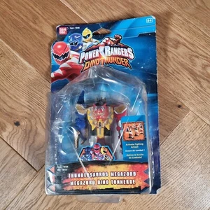 RARE POWER RANGERS DINO THUNDER Thundersaurus MEGAZORD BANDAI NEW SEALED 6 Inch - Picture 1 of 14