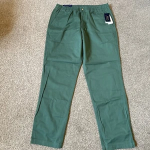 polo ralph lauren Prepster green elasticated cotton chinos Trousers BNWT SIZE XL - Picture 1 of 10