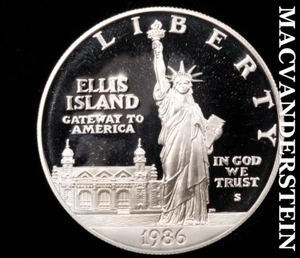 1986-S Ellis Island Commemorative Silver Dollar - Choice Gem Proof #C3831 - Picture 1 of 2